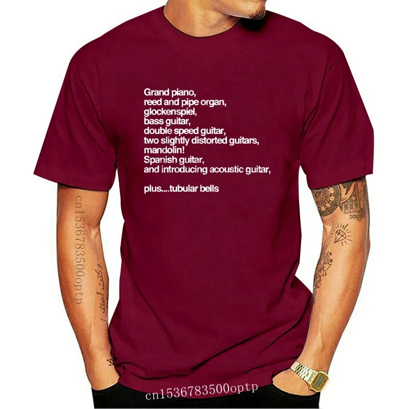 Nuovo Ispirato Da Mike Oldfield T-Shirt Campane Tubolari Strumenti Old Skool Hooligans Fashion Style Men Tee Cheap Wholesale Tees