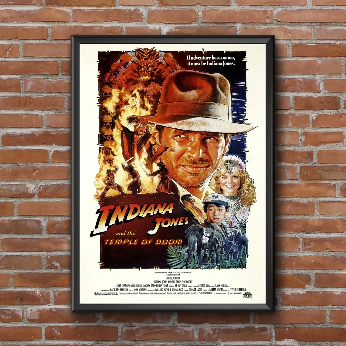 Indiana Jones E The Temple Of Doom Movie Poster Canvas Print Home Wall Painting Decoration (Senza Cornice)