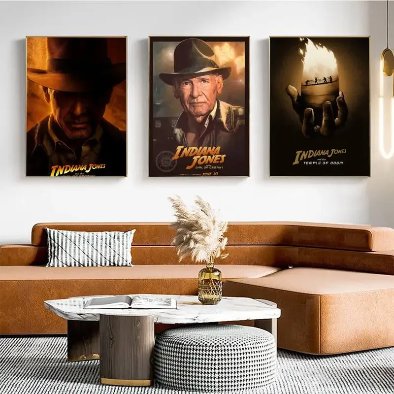 Film Classici Indiana Jones Series Poster Carta Kraft Vintage Poster Wall Art Painting Study Stickers Big Szie Wall Painting