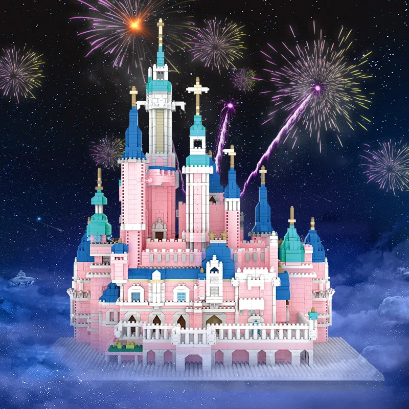Zrk Dream Tale Castle Mini Building Blocks Architettura Mattoni Educativi Disney Castle Giocattoli Per Bambini Regalo 7822