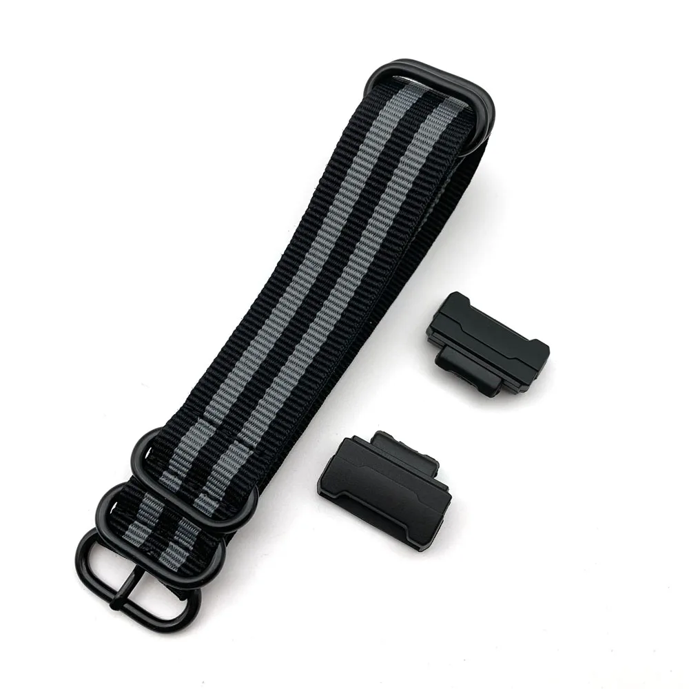 Cinturino In Nylon Di Conversione Per G-Shock Dw-5600 Dw-6900 G-5700 Ga-100/110 Gdf-100 Gl-7200 Dw-9052 Gw-M5610 G-8900 Nero Chiusura