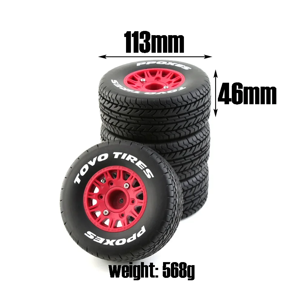 4 Pezzi Rc Model Car Pneumatici E Ruote In Gomma Per 1/8 1/10 Scale Rc On Road Car Hsp Sonic 94102 Gt Lc Racing Ptg-2 Tamiya Tt02