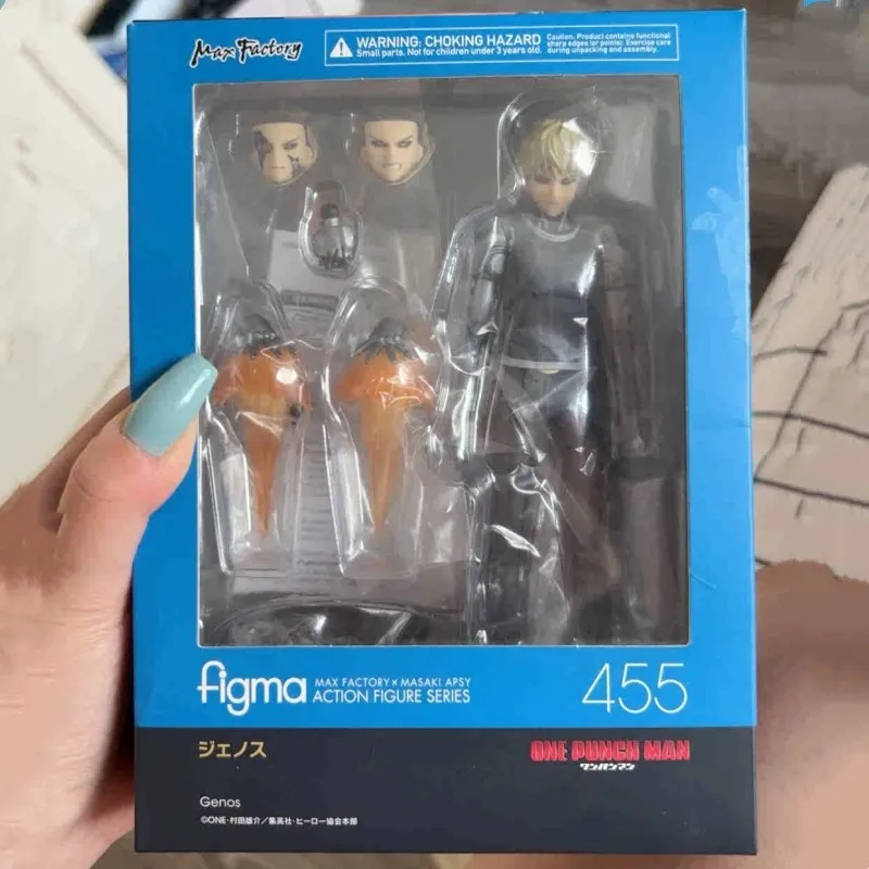 Original Stock Max Factory Figma 455 Genos One-Punch Man Pvc Action Figure Anime Model Toys Collection Limited Gifts