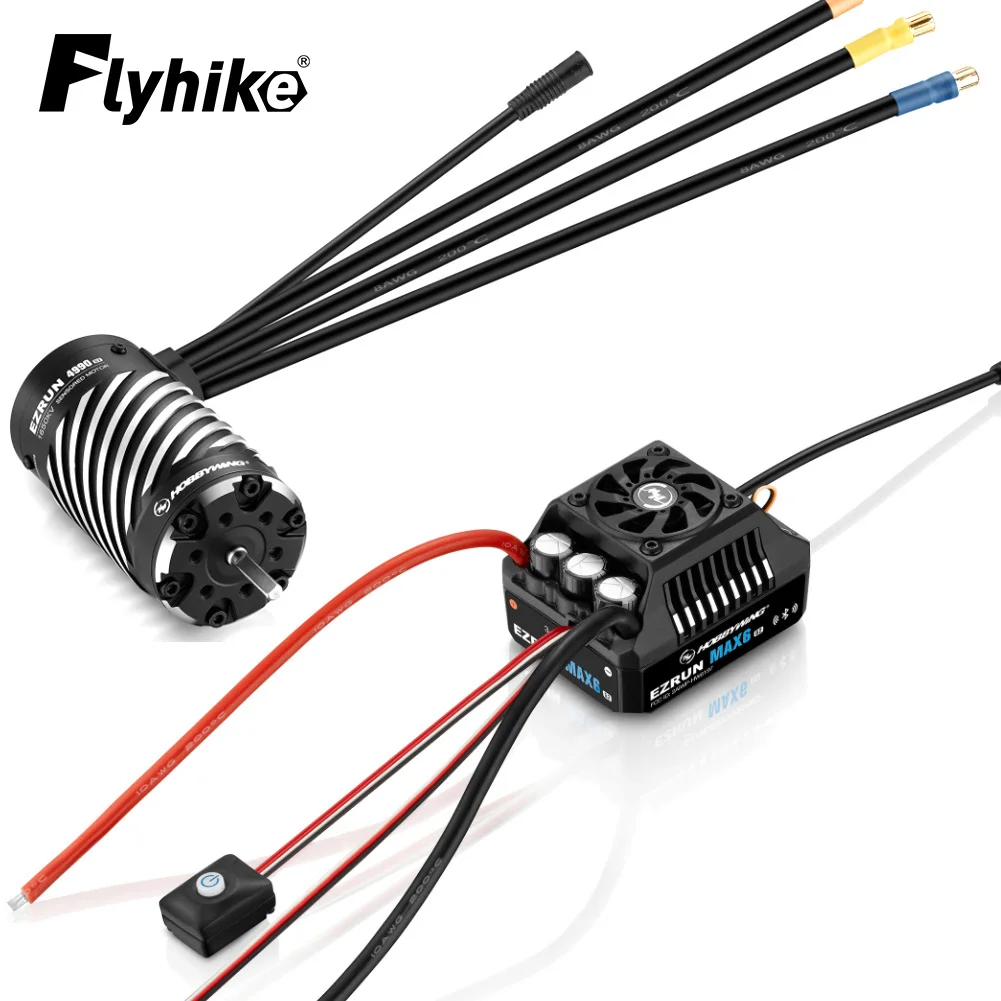 Hobbywing Ezrun Max6 G2 200A 3-8S Brushless Sensored Esc Con Ezrun 4990Sd 5690Sd G2-1650Kv Motore 1250Kv Per Auto 1/5 1/6 1/71/8