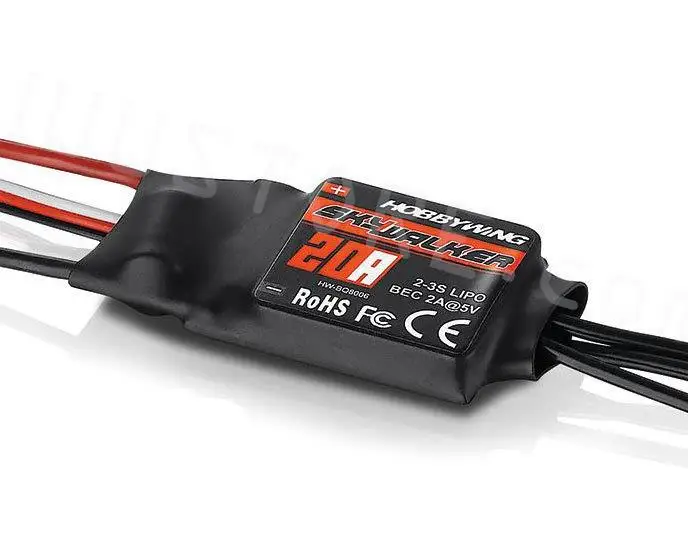 Hobbywing Skywalker 20A Airplane 2 ~ 3S Brushless Esc Speed Controller Con Bec Per Rc Fpv Quadcopter Drone Model