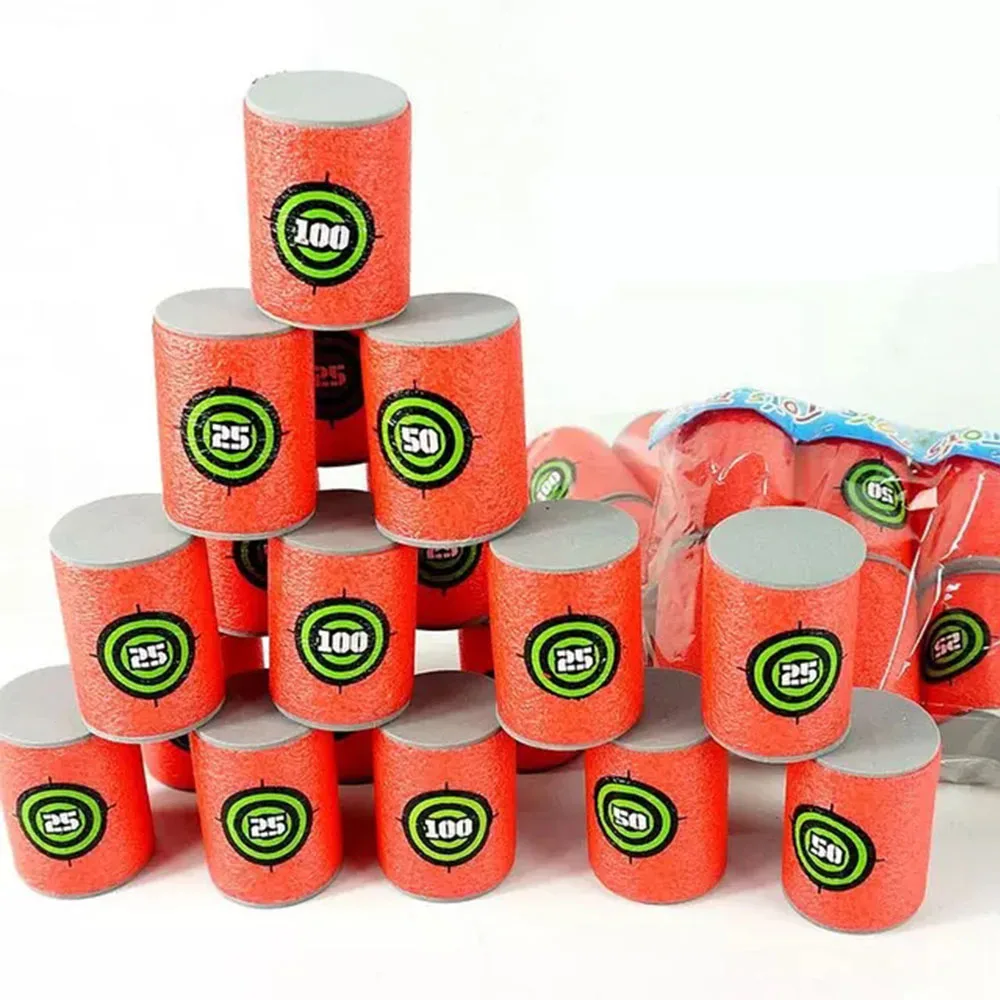Bullet Freccette Target Per Blaster Nerf N-Strike Serie Elite Confezione Da 6 Pezzi Materiale Eva Morbido (Rosso)
