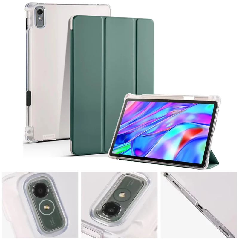 Per Lenovo Tab P11 2Nd Gen 2 Case 11.5 Flip Stand Clear Tpu Back Magnetic Shell Per Xiaoxin Pad Plus 2023 Cover Con Portapenne