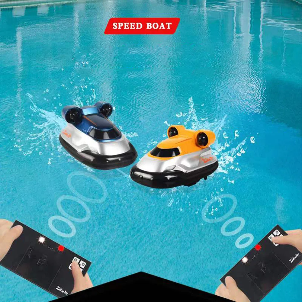 Mini Rc Boat Ship Radio Remote Control Hovercraft Toy 2.4G Telecomando Racing Motoscafo Giochi D'Acqua Giocattoli Per Regali Per Bambini