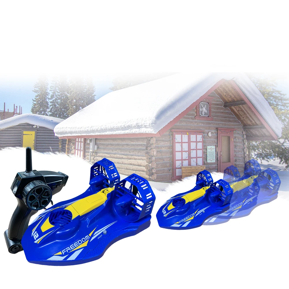 Telecomando Hovercraft Rc Barca Moto D'Acqua Che Cammina Sul Lago Stagno Ghiaccio E Neve Per Bambini Ragazzi