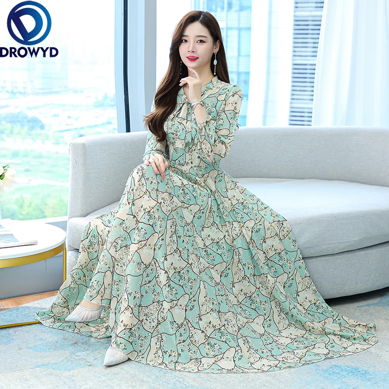 Donna Estate Casual Midi Dress Chiffon Rosa Vestiti Donna Eleganti Midi Robe Boho Jupe Longue Femme Party Streetwear Vestidos
