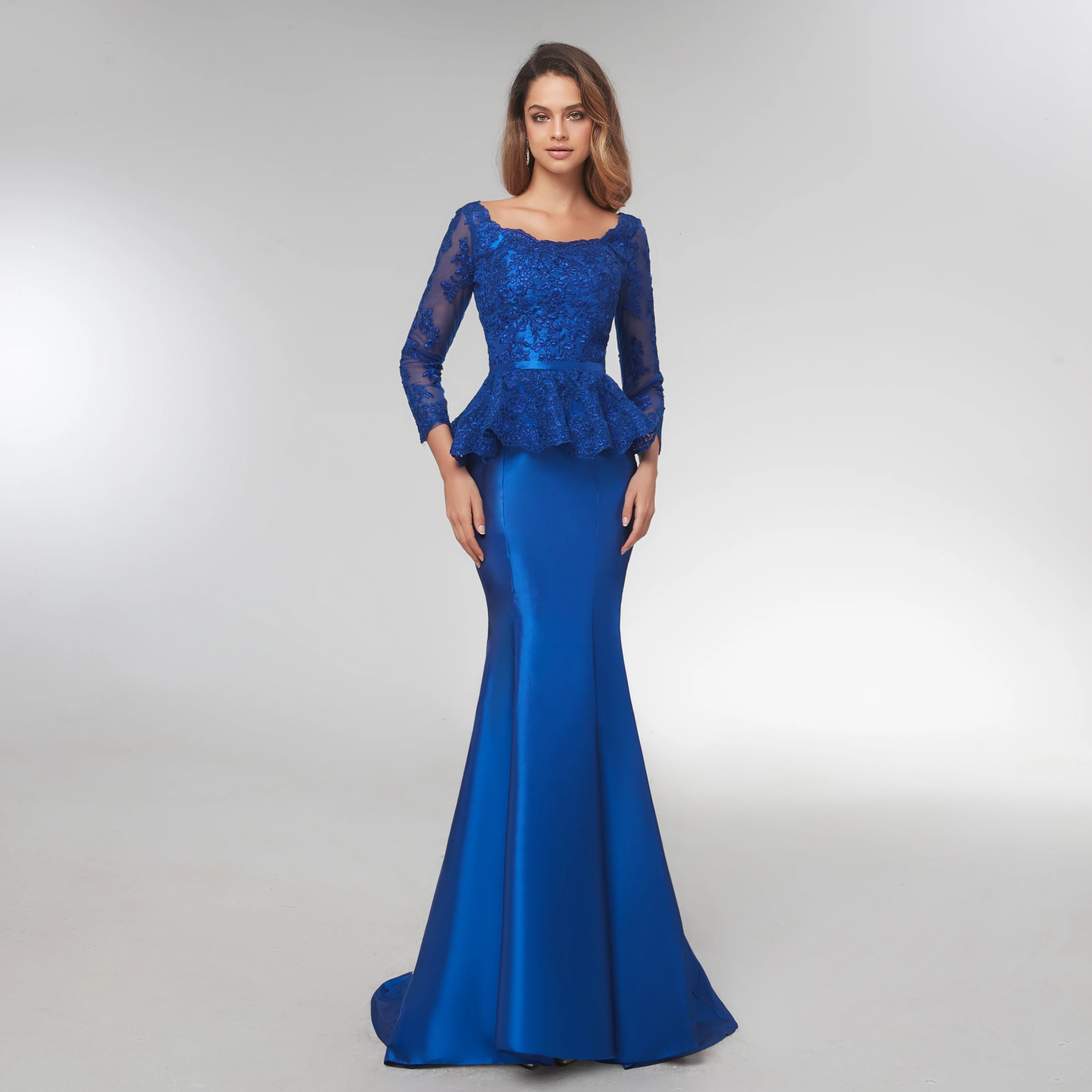 Maniche Lunghe Sirena Abiti Formali Abito Da Sera Abiti Eleganti Donna Cerimonia Sera