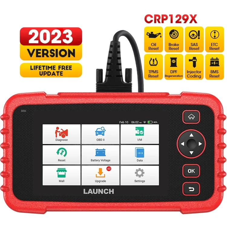 Lancio Professionale Creader Crp129X Crp129E Crp129 Crp 129X Obd2 Scanner Automotriz Escaner Strumento Di Scansione Diagnostica In Vendita