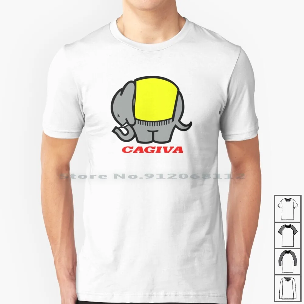 Cagiva Elefant Shirt, Sticker, Felpa Con Cappuccio, Maschera T Shirt 100% Cotone Cagiva Elefant Lucky Explorer