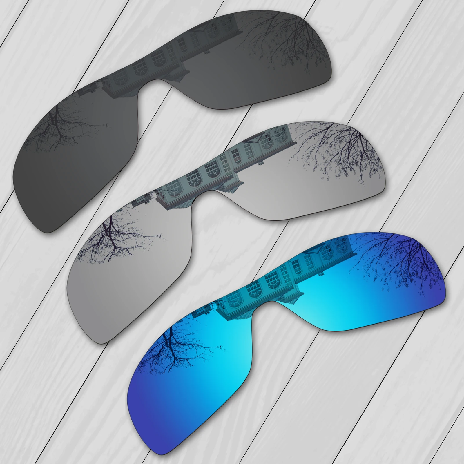 E.O.S 3 Pezzi Black & Silver & Ice Blu Occhiali Da Sole Polarizzati Lenti Di Ricambio Per Oakley Dart Occhiali Da Sole