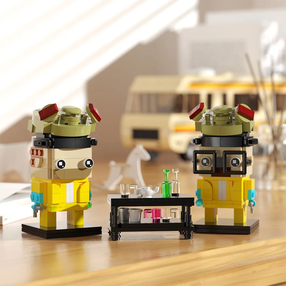 Breaking Bad White And Pink Brickheadz Modello 401 Pezzi Film Ruoli Building Bricks Toys Suit For Kids Collection