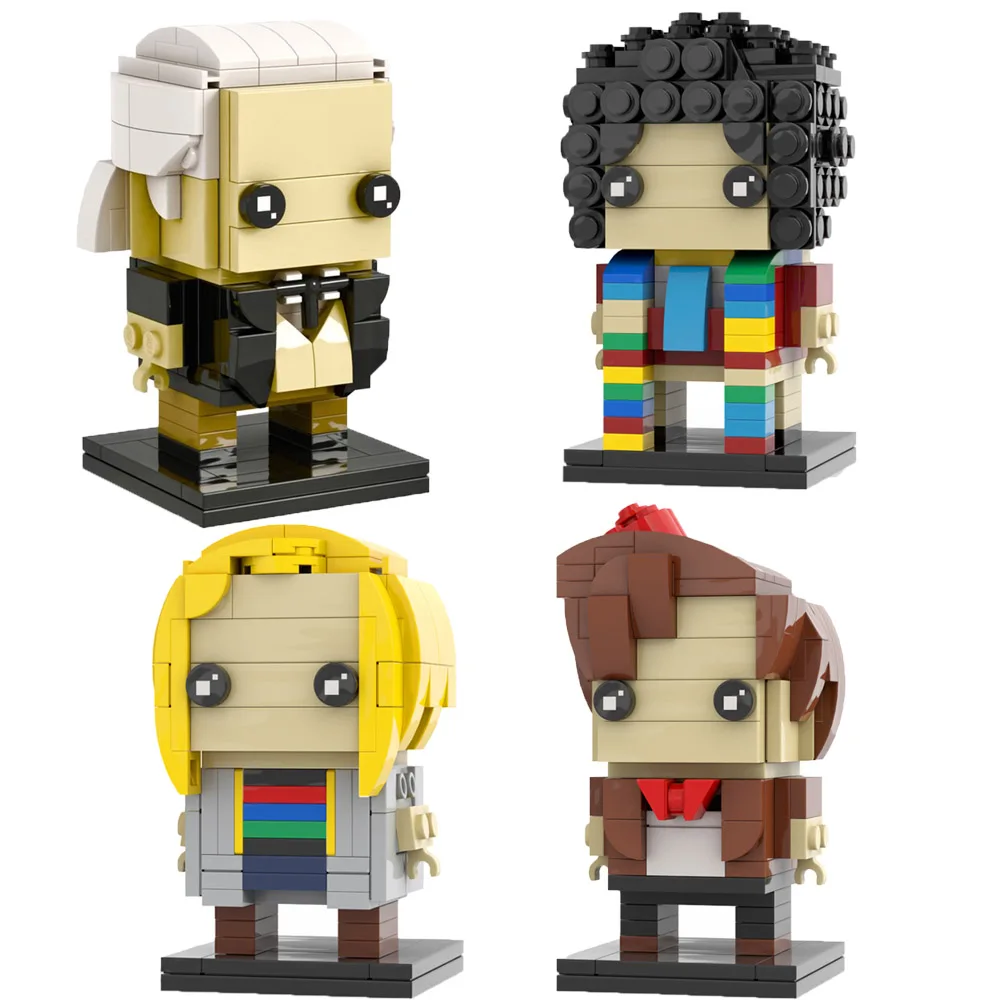 First Doctor 4Th 11Th 13Th Doctor Figure Brickheadz Building Block Set Daleked Door Apribile Phone Police Booth Brick Model Toy
