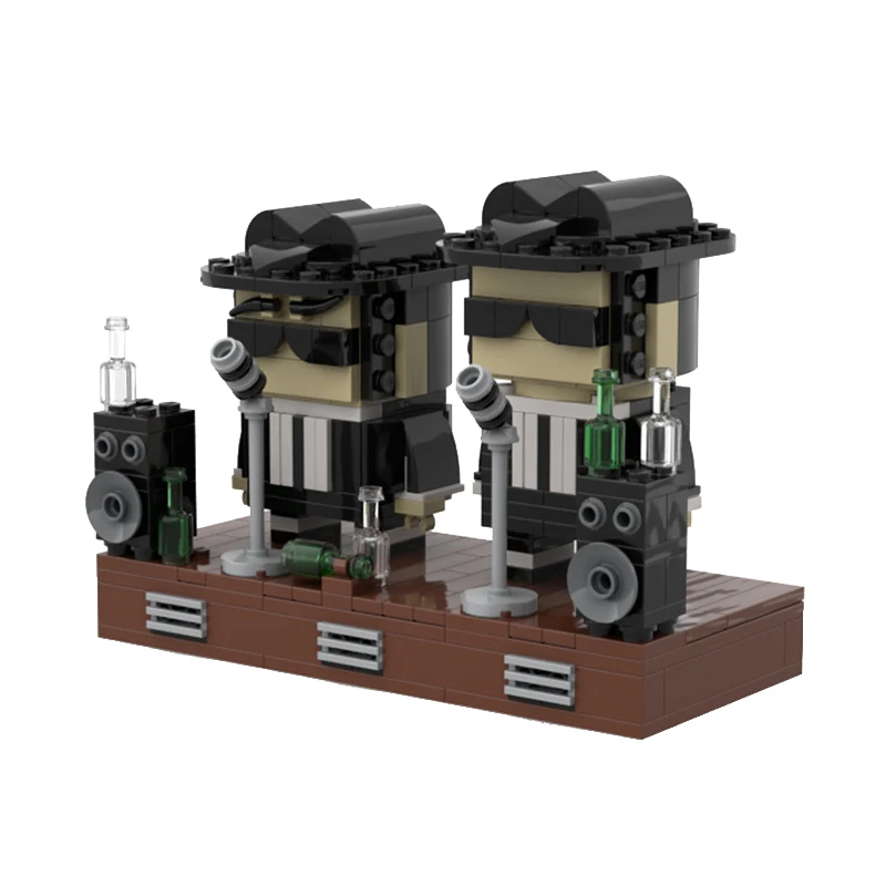 Moc Movie Brickheadz Blues Classic Brothers Creative Building Blocks Model Action Figures Costruisci Mattoni Giocattolo Per Regalo Per Bambini