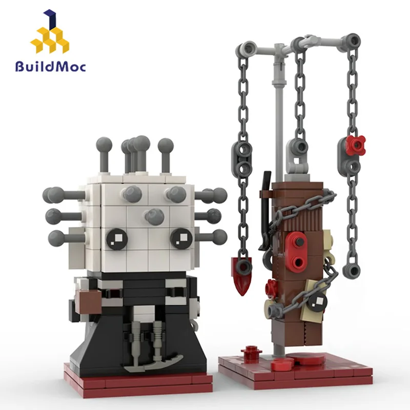 Buildmoc Horror Movie Figure Hellraiser Pinhead Bricks Headz Gate Of Hell Cenobite Building Blocks Giocattoli Bambini Regali Di Halloween