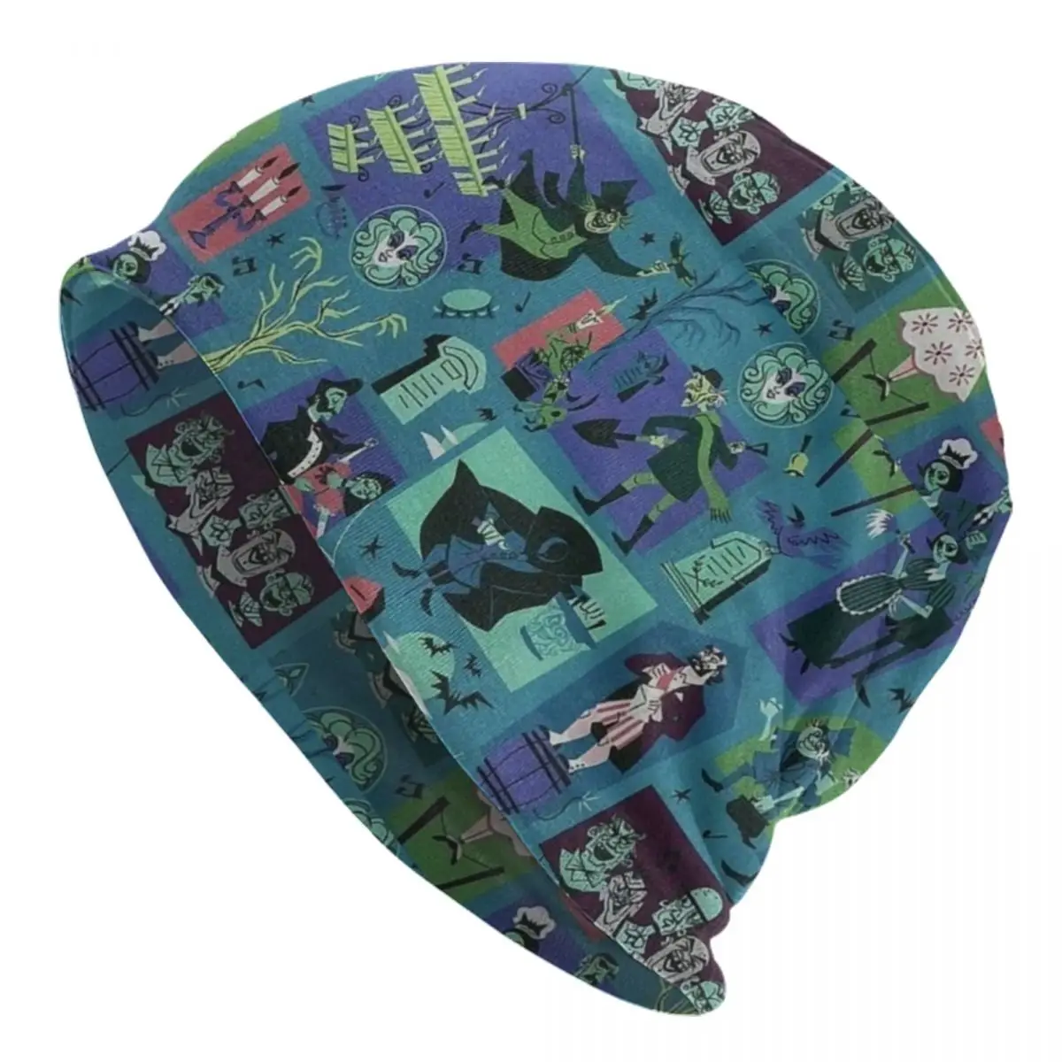Haunted Mansion Haunted House Signora Bonnet Hat Knit Hat Uomo Donna Fashion Unisex Halloween Ghost Warm Winter Beanies Cap