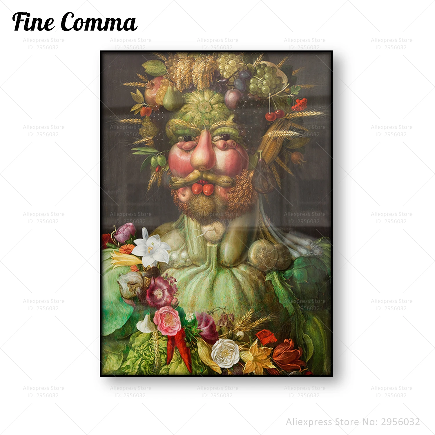 Creek Ii E Vertumnus Pietro Arcimboldo Poster Vintage Ritratto Di Frutta Pittura A Olio Arte Della Parete Antica Stampa Su Tela Decorazioni Per La Cas