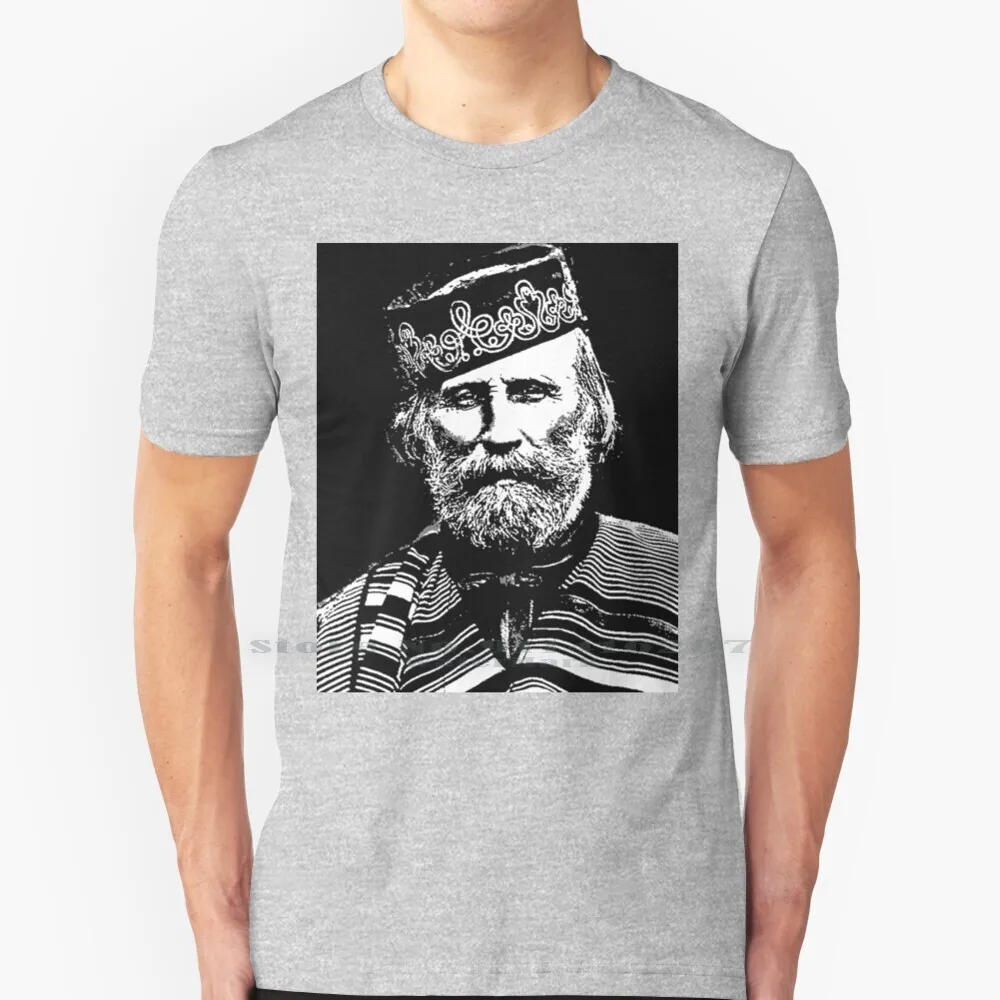 Giuseppe Garibaldi - 2 T Shirt 100% Puro Cotone Giuseppe Garibaldi Italiano Generale Politico Nazionalista I Padri Del