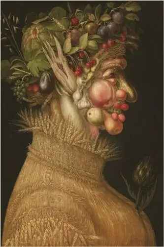 Giuseppe Arcimboldo Estate Artista Italiano Vintage Silk Poster Pittura Decorativa 24X36 Pollici