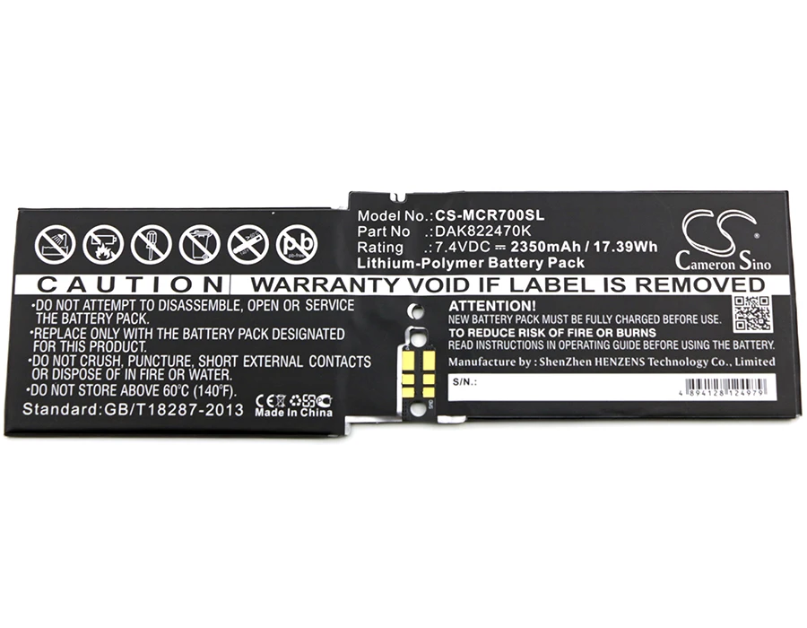 Batteria Tablet Per Surface Book 1 Cr7 Cr7-000 1703 2 Cr7-00007 Cr7 13.5 1 00005 Volt 7.4 Capacità 2350Mah / 17.39Wh