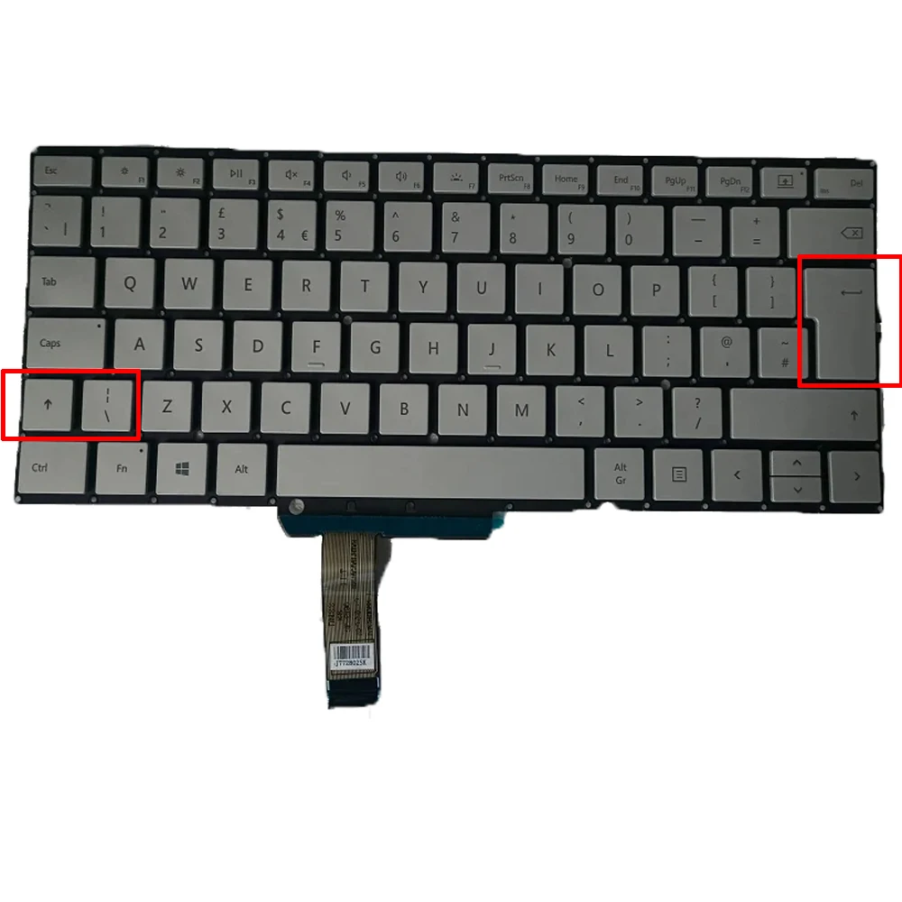 Tastiera Per Laptop Uk Per Microsoft Surface Book 2 15 ''1793 1813 Argento