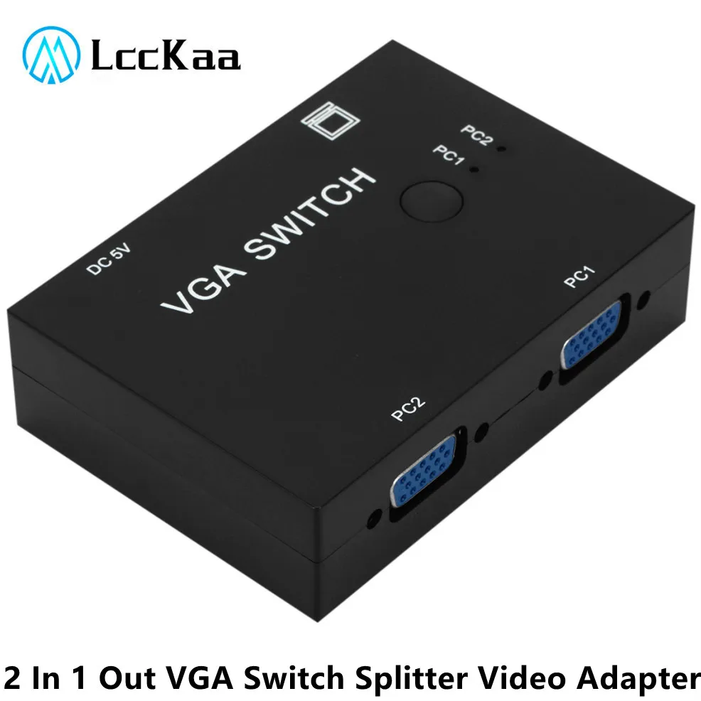 2 In 1 Out Vga Switch Splitter 2 Porte Vga Video Converter Adapter 1080P Vga Cable Switcher Per Proiettore Display Pc Tv Laptop