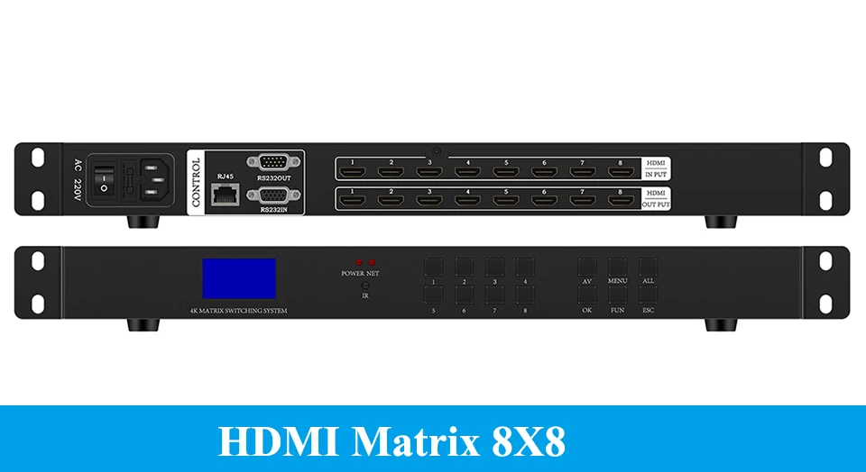 Hdmi Matrix 8 In 8 Out Switch Splitter Support 1.3V 3D 1080P Per Ps3 Ps4 Per Xbox 360 Pc Dv Dvd Hdtv