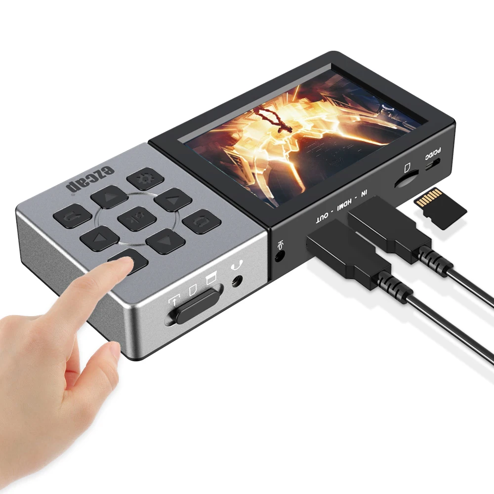 1080P60Fps Acquisizione Video Hdmi Autonomo Con Schermo Da 3.5 Pollici Altoparlante Incorporato Ingresso Microfono Registrazione Video Su Scheda Micro