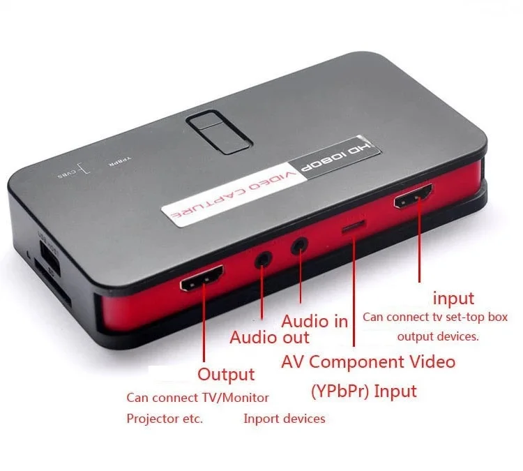 Hd Game Capture Per Ezcap 284 1080P Av/Ypbpr Video Capture Recorder Box In Usb Disk Sd Card Per Xbox360/One Ps3/4