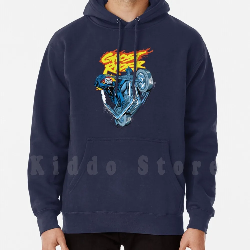 Felpe Con Cappuccio Ghost Rider Manica Lunga Ghost Ghost Rider Rider Skull Cage Comic Fire Funny Comics Ghostrider