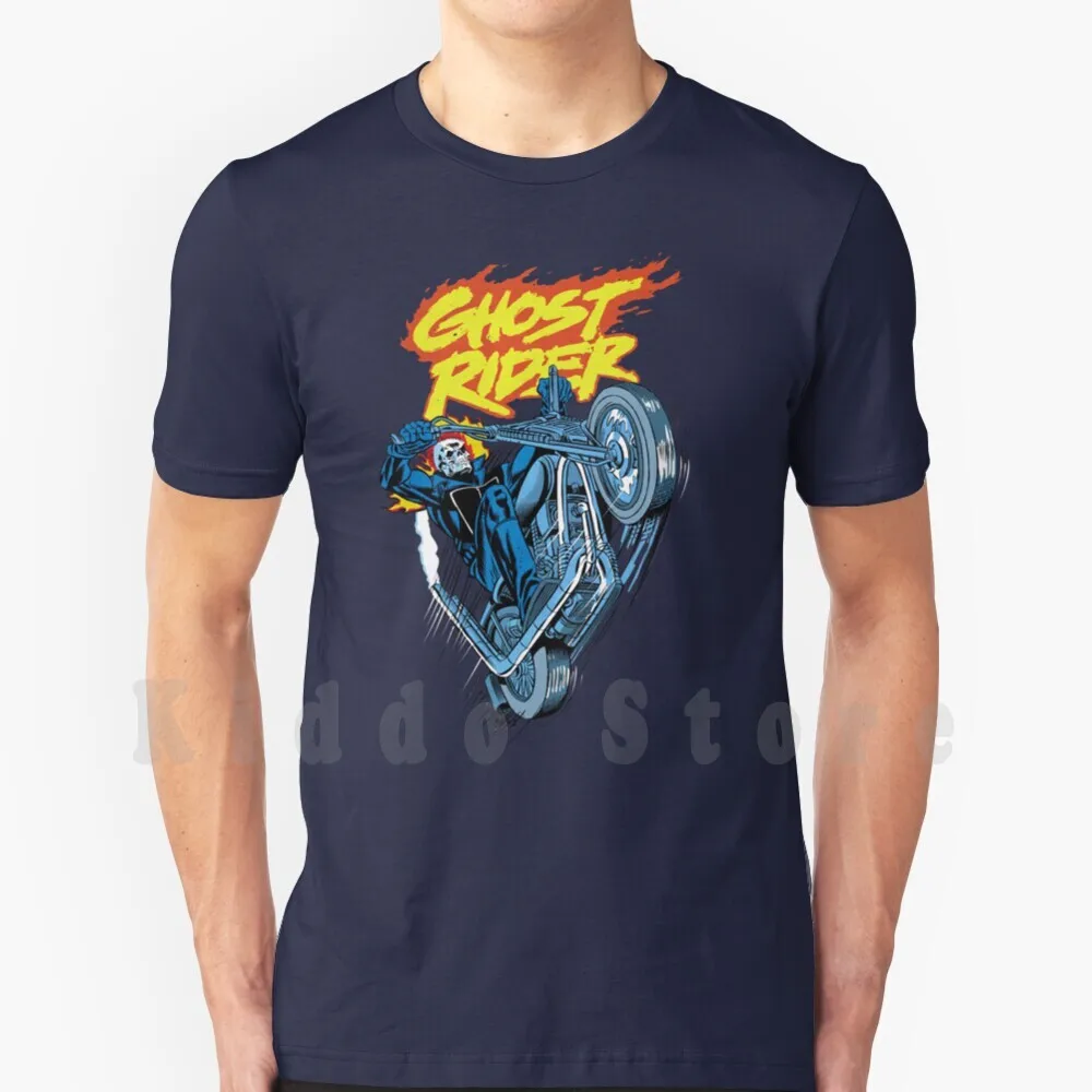 Ghost Rider T Shirt Cotton Men Stampa Fai Da Te Cool Tee Ghost Ghost Rider Rider Skull Cage Comic Fire Funny Comics Ghostrider