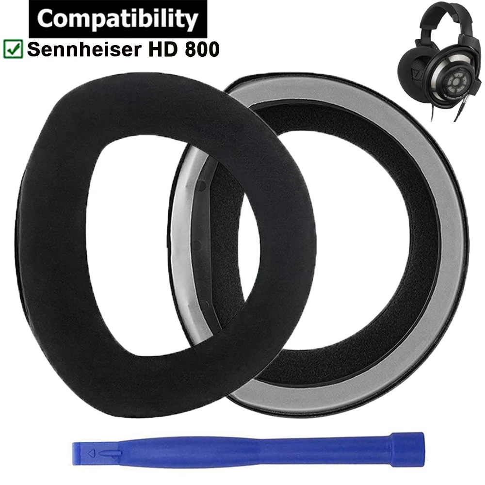Cuscinetti Auricolari Glassati Di Ricambio Coperchi Cuffie Cuffie Parti Di Riparazione Per Cuffie Sennheiser Hd 800 Hd800 Hd800S Sopra L'Orecchio
