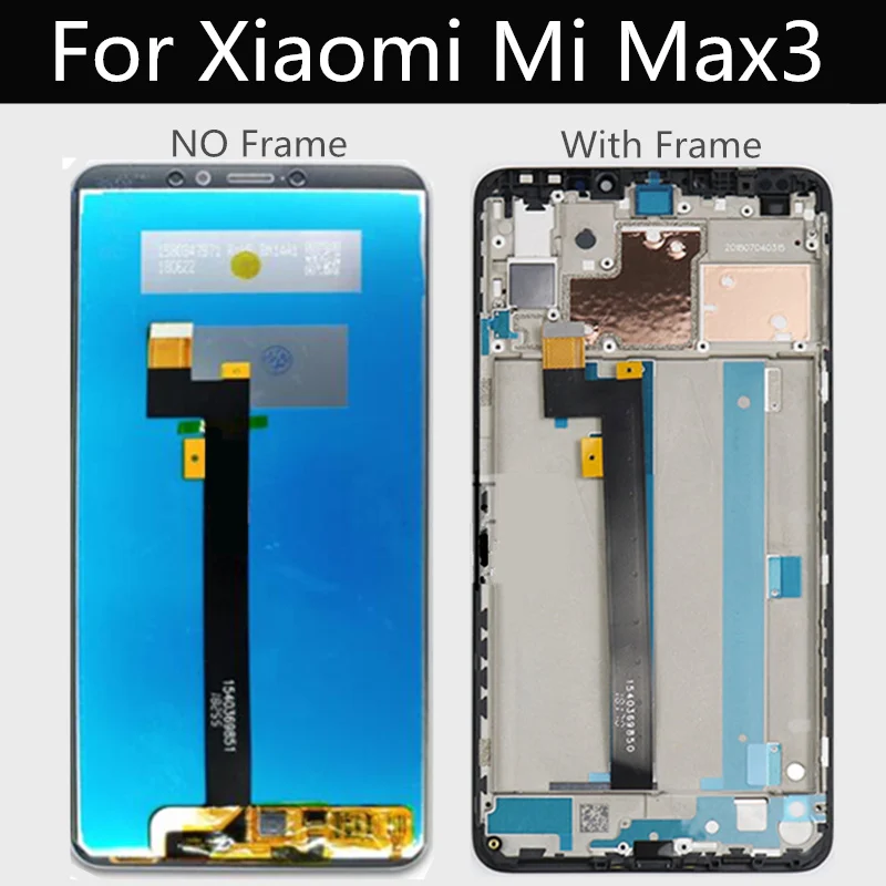 6.44  For Xiaomi Mi Max 3 Max3 Lcd Display+Touch Screen Digitizer Assembly Replacement Accessories For Mi Max3 Lcd