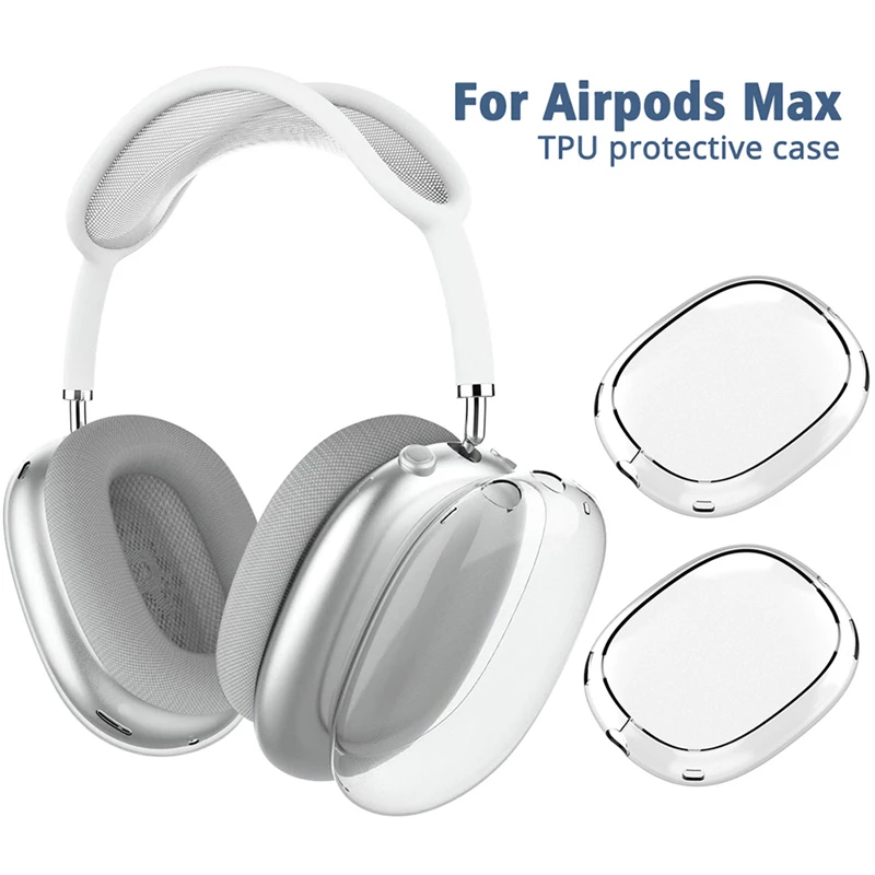 Custodia Per Cuffie Trasparente Da 2 Pezzi Per Apple Airpods Max Cover Trasparente Protezione Antiurto Morbida Antigraffio Per Airpods Max Sleeve