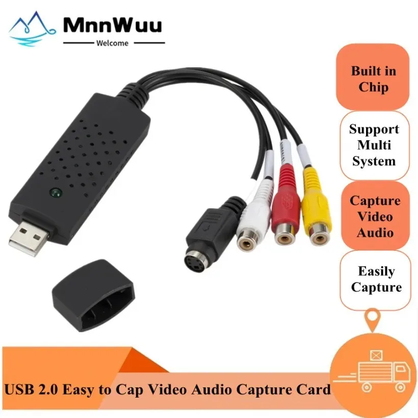 Convertitore Da Vhs A Digitale Convertitore Video Usb 2.0 Scheda Di Acquisizione Audio Vhs Box Vhs Vcr Tv A Convertitore Digitale Supporto Win 7/8/10