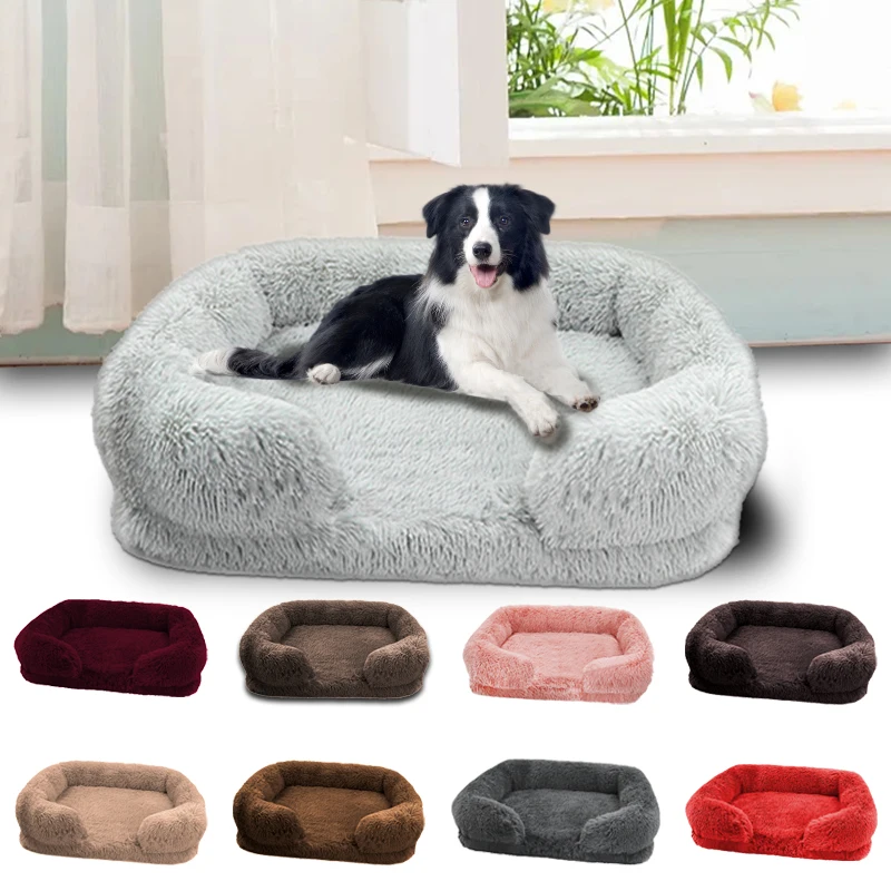 New Large Dog Bed Dog Plush Pet Bed Winter Addensato Pad Dog Sleeping Bed Sofa Rimovibile Pad Dog Small Large Dog Square Kennel