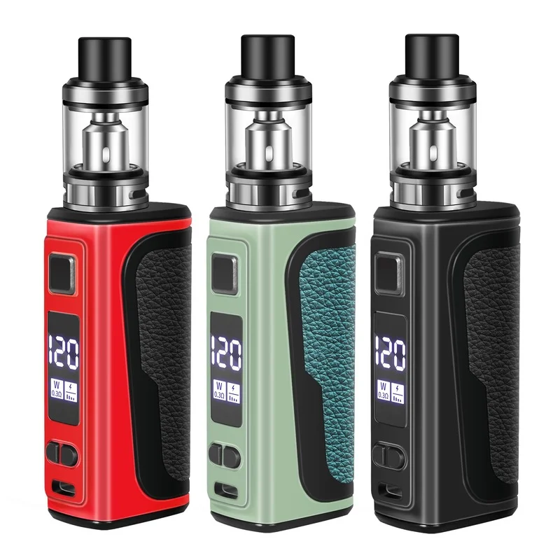Sigaretta Elettronica Sigarette Elettroniche Sigaretta Elettronica Svapo Vape Pen Tc 120W Box Mod Kit 2200Mah Batteria 2.5Ml Atomizzatore Schermo Oled