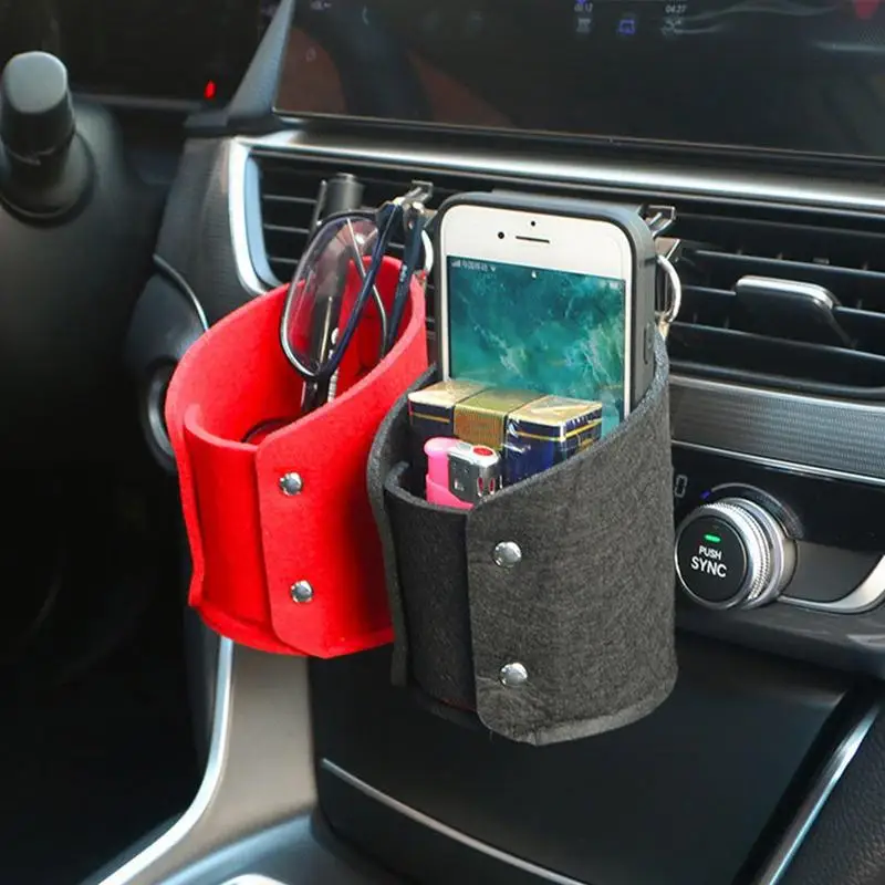 Universal Car Air Vent Organizer Box Car Phone Coin Glasses Organizer Pocket Holder Organizer Accessorio Per Interni Auto Per Auto