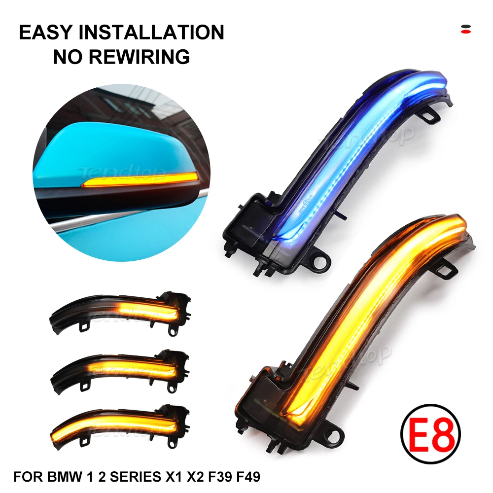 Per Bmw X1 X2 2 Serie Dynamic Flowing Led Side Marker Indicatore Di Direzione Per Bmw F46 F39 F45 F46 Luci Specchietto Retrovisore Laterale