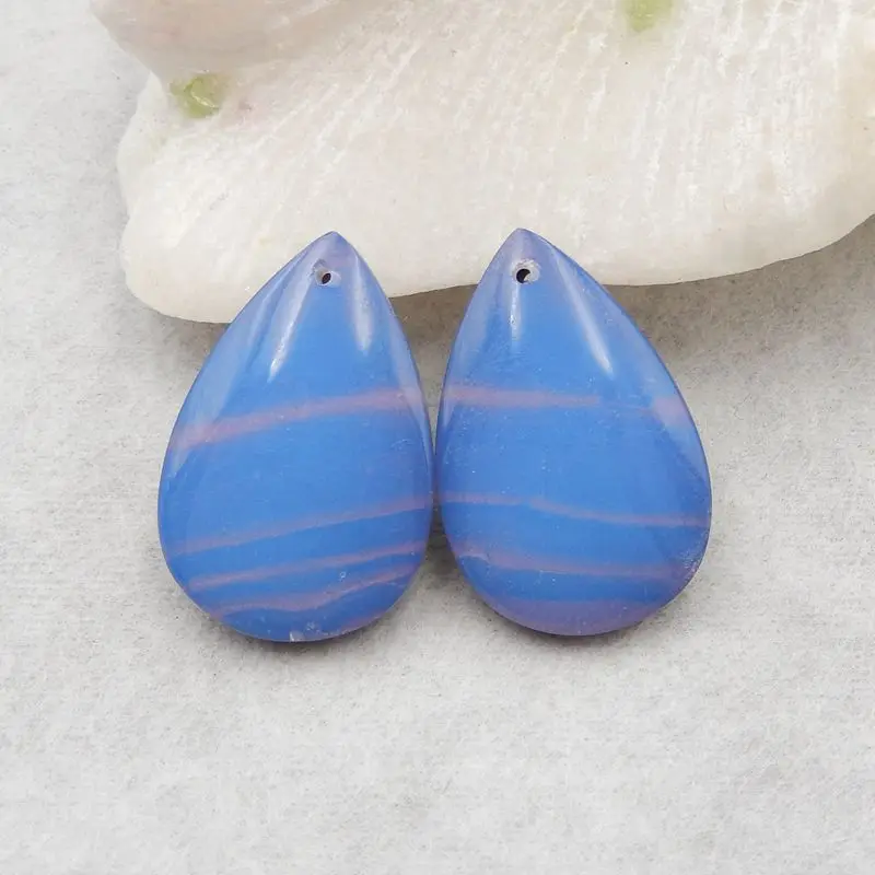 Pietre Semipreziose Gioielli Natural Boulder Opale E Opalite Orecchino Accessori Per Le Donne, 30X20X6Mm,11G