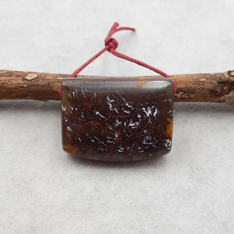 Pietra Naturale Boulder Opale Gemma Ciondolo Perline Gioielli Moda Collana Accessori, 28X22X11Mm, 11G