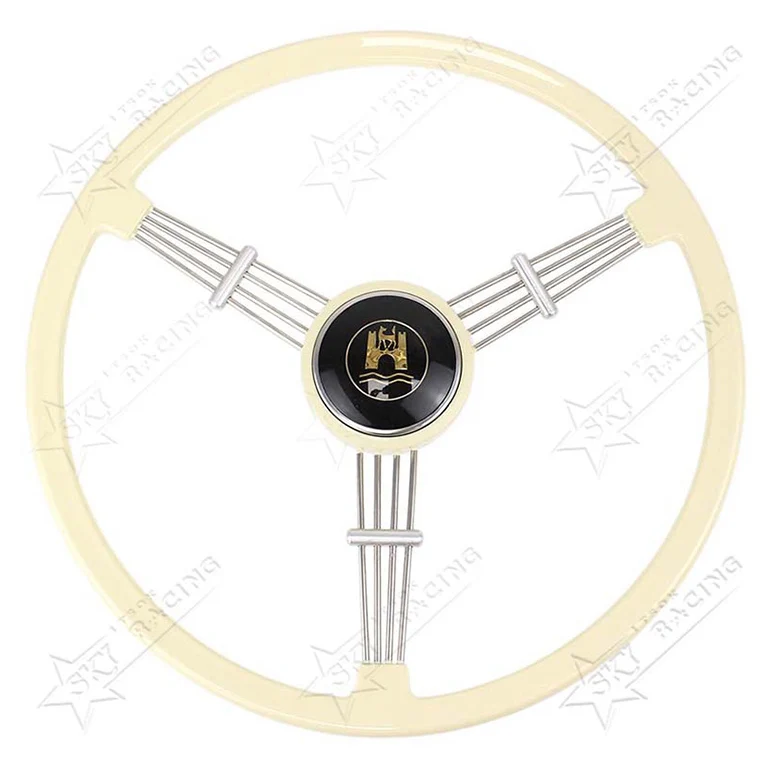 400Mm Abs Ferro Alluminio Raggio Avorio Bianco Nero Vintage Banjo Classico Volante Per 1950-1966 Porsche 356 A B C Prea Parts