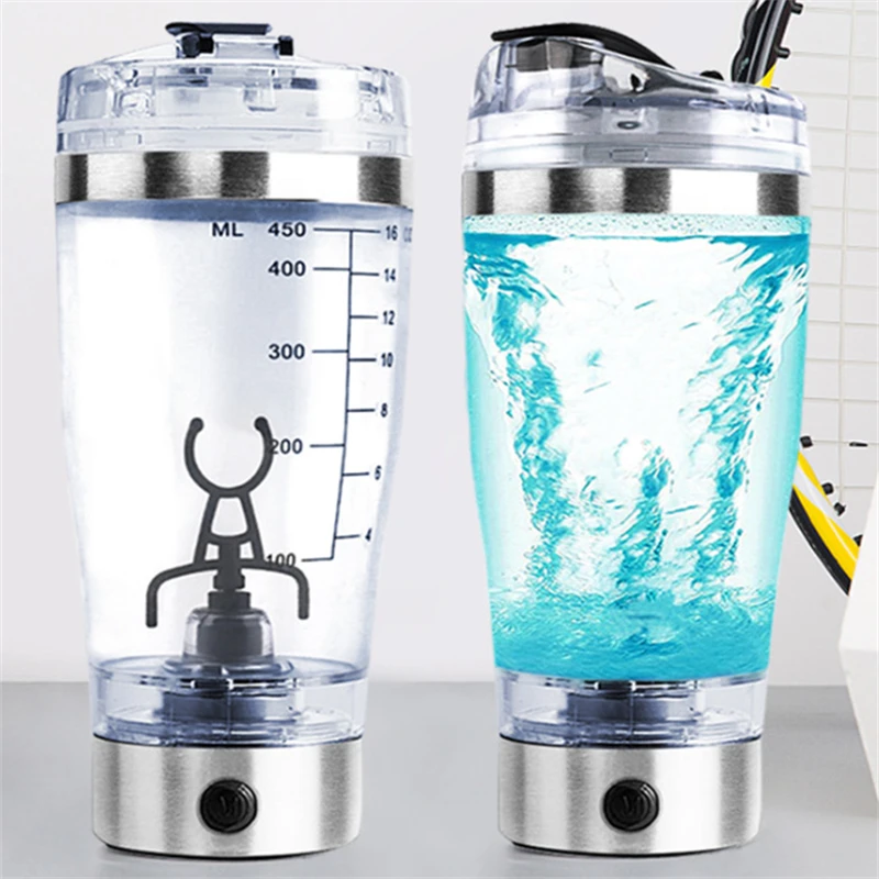 Agitatore Elettrico Per Frullato Proteico Da 450/600Ml Bottiglia Per Frullato Usb Frullatore Per Caffè Al Latte Bollitore Sport Fitness Ricarica Shake