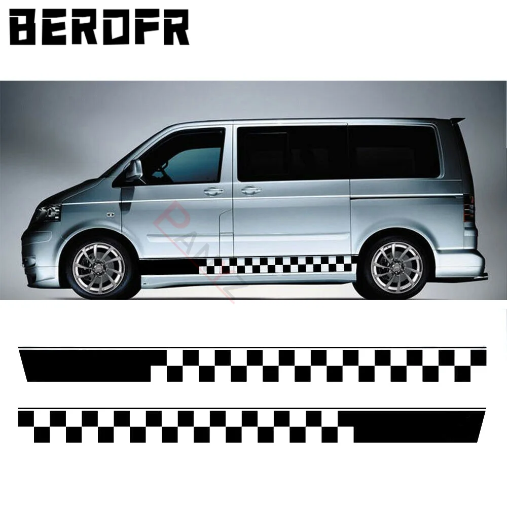 Per Vw Transporter Graphics Stripes Camper Van Caravelle Decalcomanie Adesivi T4 T5 Caddy Zq016
