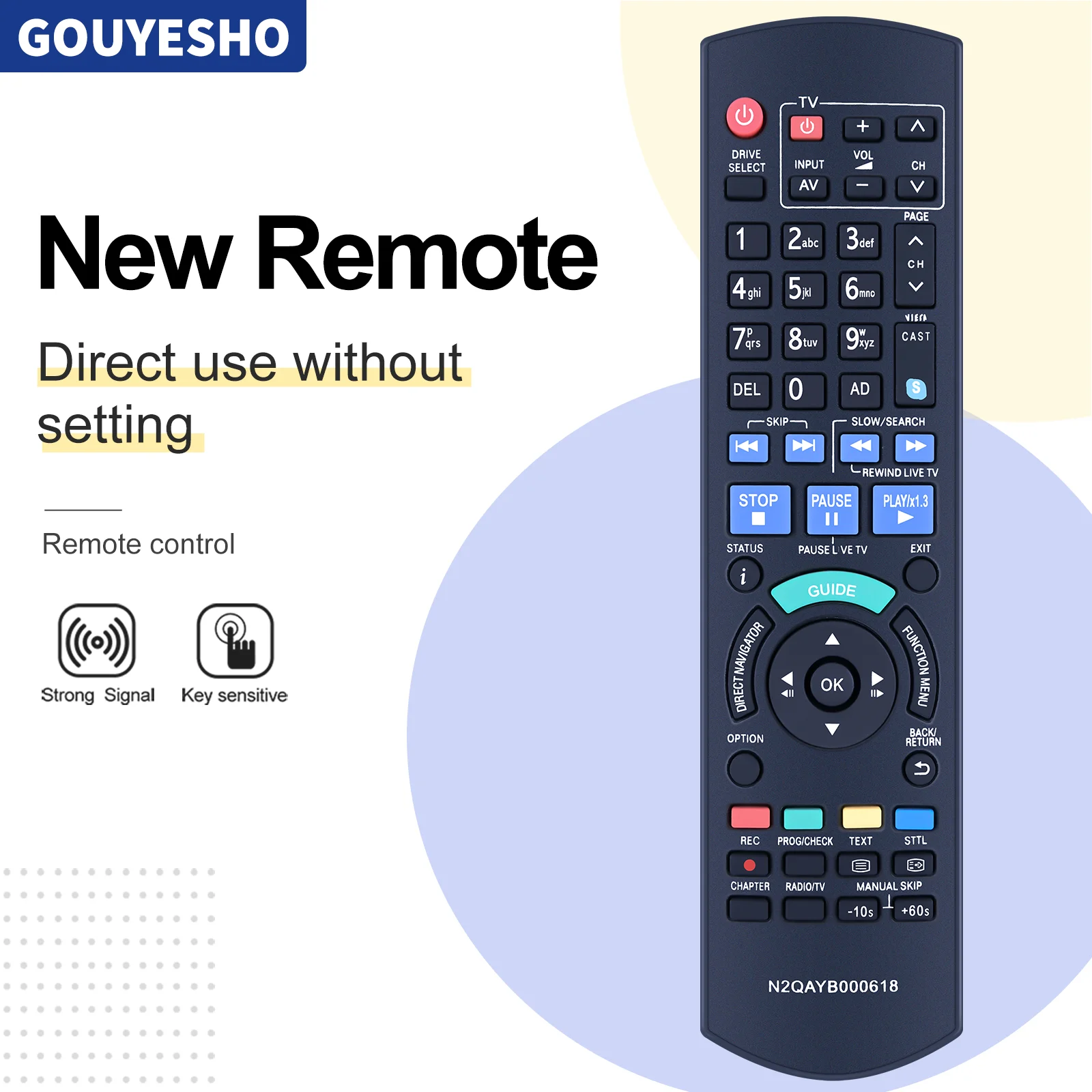Nuovo Per Panasonic N2Qayb000618 Genuine Hdd Dvd Ir6 Recorder Remote Control Dmr-Hw100 Dmr-Hw100Ebk Dmr-Hw200 Dmr-Hw120 Dmr-Hw220