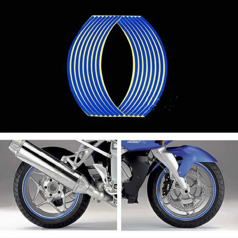 Strisce Adesivo Ruota Moto Decalcomanie Riflettenti Rim Tape Bike Car Styling Per Ducati S4 S4R Yamaha Ttr600 Xt250X Drip Er