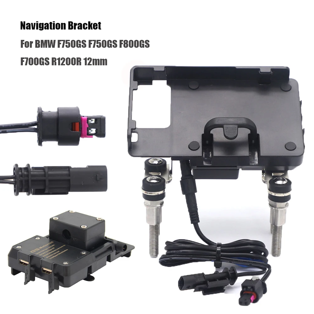 Manubrio Staffa Di Navigazione Per Telefono Cellulare Ricarica Per Telefono Usb Per Bmw F750Gs F750Gs F800Gs F700Gs R1200R 12Mm